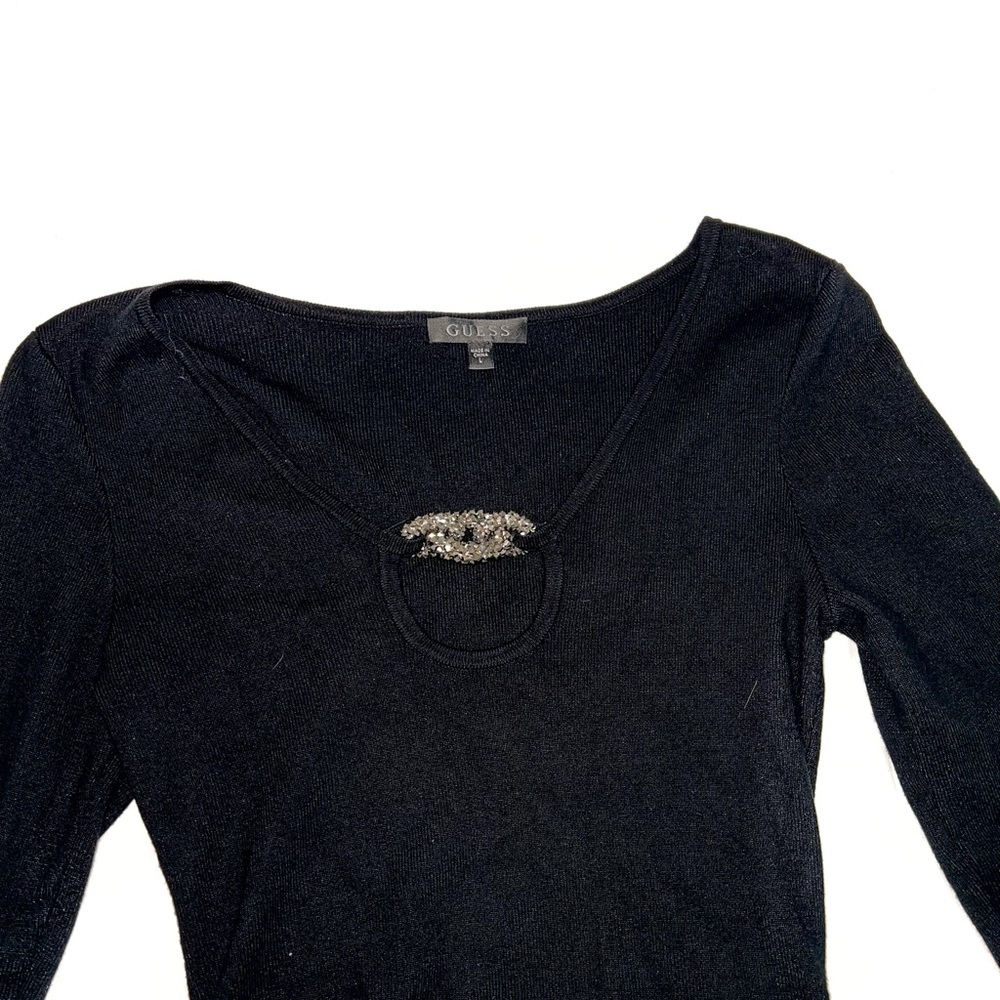 Women’s black Guess long sleeve body suit - Picture 2 of 3